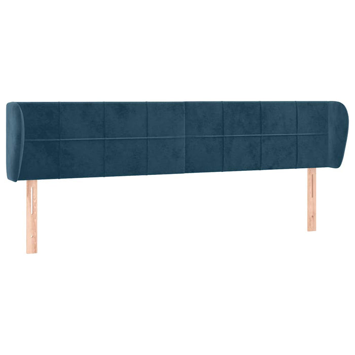 Tăblie pat cu aripioare albastru închis 163x23x78/88 cm catifea - WALTI WALTI