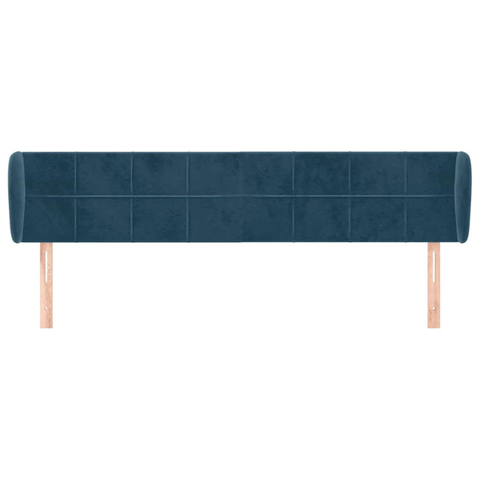 Tăblie pat cu aripioare albastru închis 163x23x78/88 cm catifea - WALTI WALTI