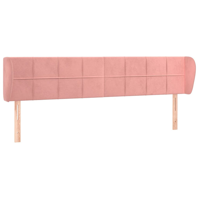 Tăblie de pat cu aripioare roz 163x23x78/88 cm catifea - WALTI WALTI