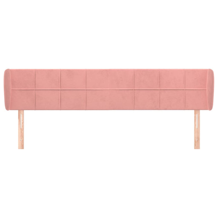 Tăblie de pat cu aripioare roz 163x23x78/88 cm catifea - WALTI WALTI
