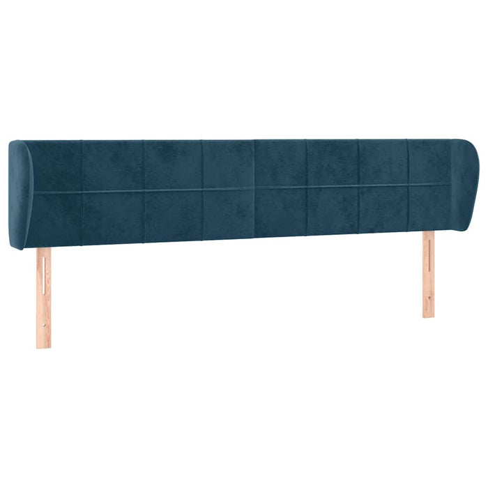 Tăblie pat cu aripioare albastru închis 183x23x78/88 cm catifea - WALTI WALTI