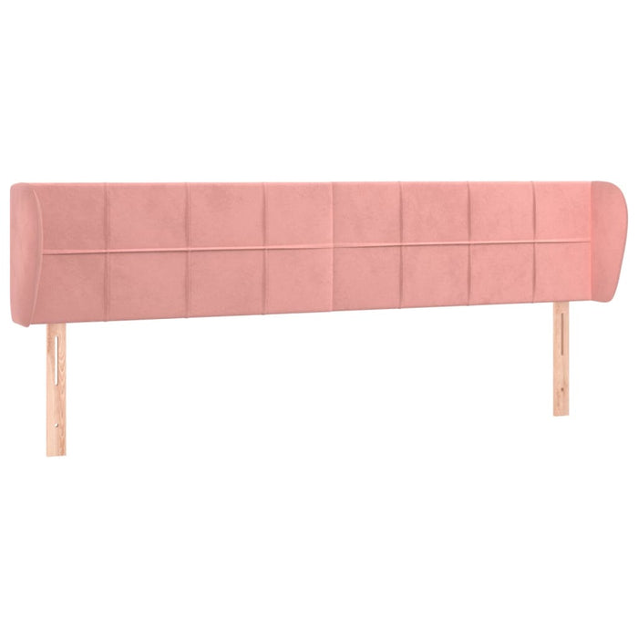 Tăblie de pat cu aripioare roz 183x23x78/88 cm catifea - WALTI WALTI