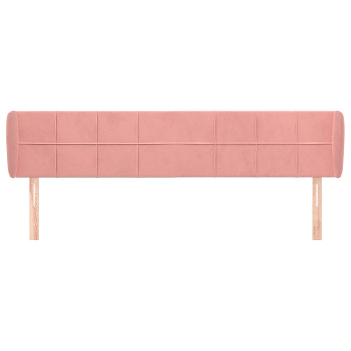 Tăblie de pat cu aripioare roz 183x23x78/88 cm catifea - WALTI WALTI