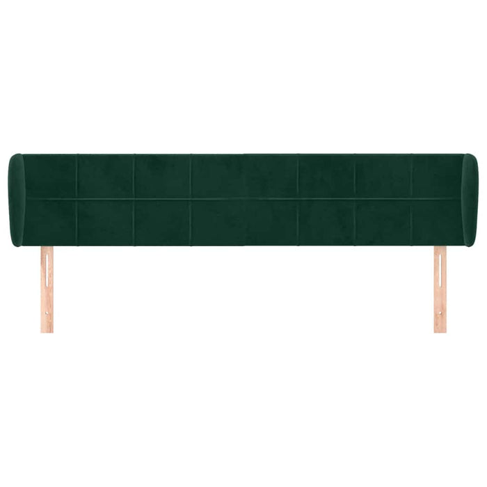 Tăblie de pat cu aripioare verde închis 203x23x78/88 cm catifea - WALTI WALTI