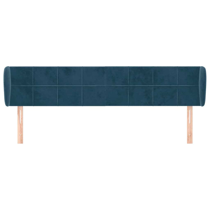 Tăblie pat cu aripioare albastru închis 203x23x78/88 cm catifea - WALTI WALTI