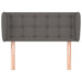 Tăblie de pat cu aripioare gri 83x23x78/88 cm piele ecologică - WALTI WALTI