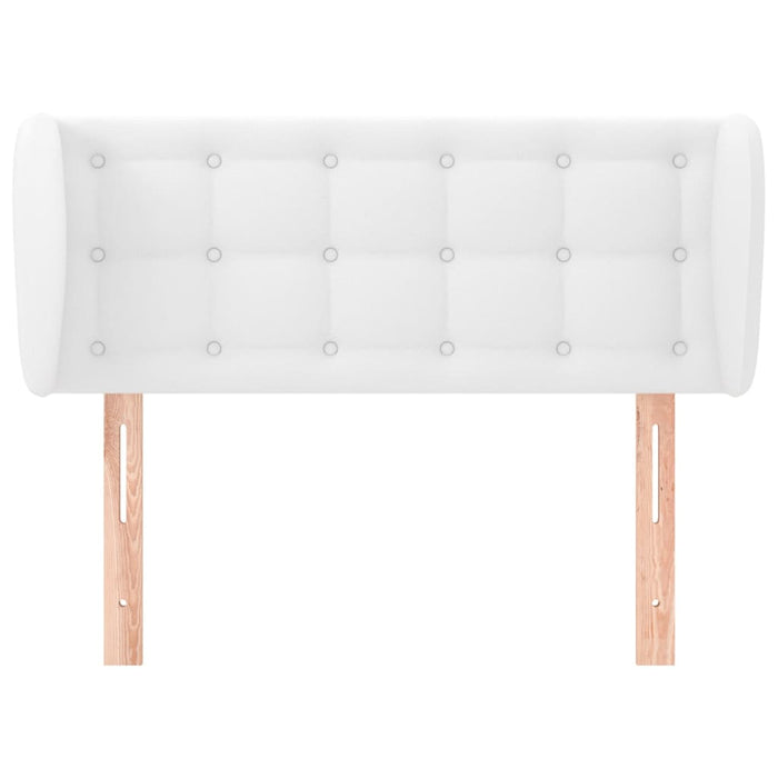 Tăblie de pat cu aripioare alb 93x23x78/88 cm piele ecologică - WALTI WALTI
