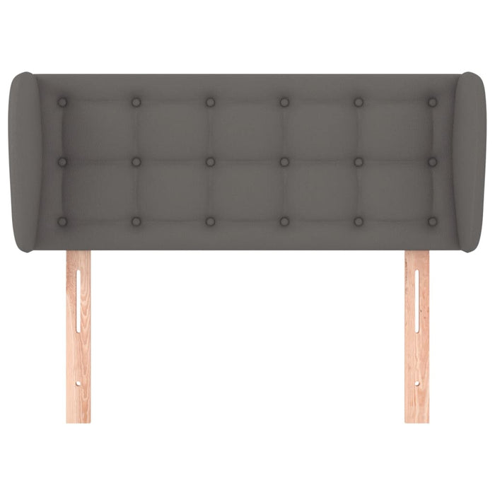 Tăblie de pat cu aripioare gri 93x23x78/88 cm piele ecologică - WALTI WALTI