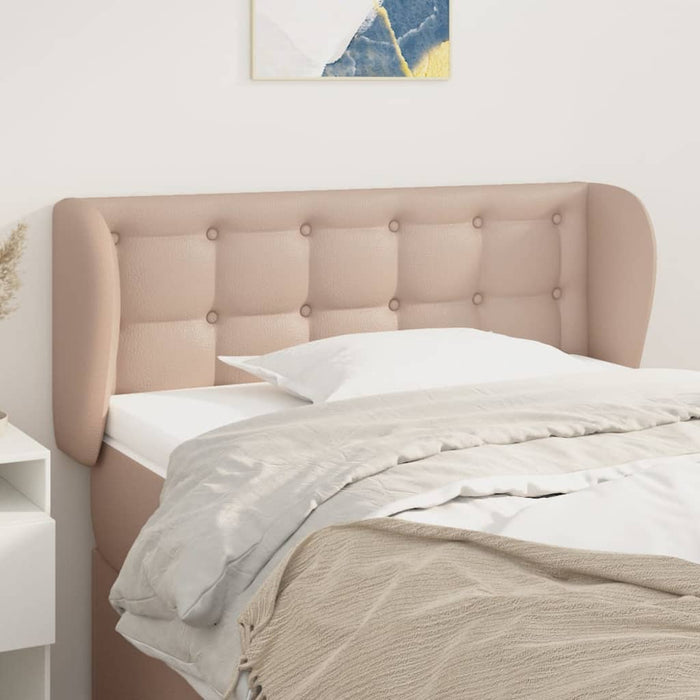 Tăblie pat cu aripioare cappuccino 93x23x78/88 cm piele eco WALTI