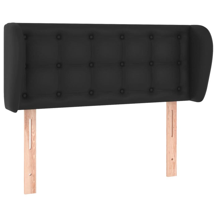 Tăblie de pat cu aripioare negru 103x23x78/88cm piele ecologică - WALTI WALTI