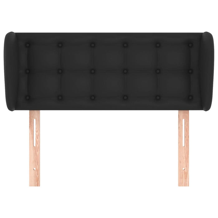 Tăblie de pat cu aripioare negru 103x23x78/88cm piele ecologică - WALTI WALTI