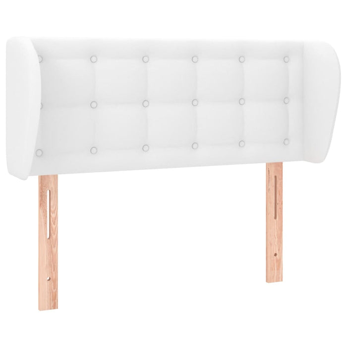Tăblie de pat cu aripioare alb 103x23x78/88 cm piele ecologică - WALTI WALTI