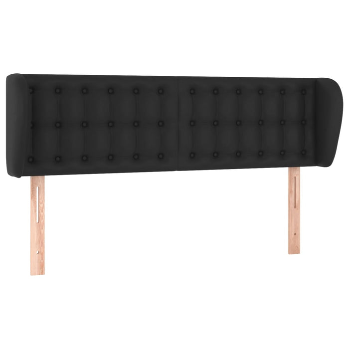 Tăblie de pat cu aripioare negru 147x23x78/88cm piele ecologică - WALTI WALTI