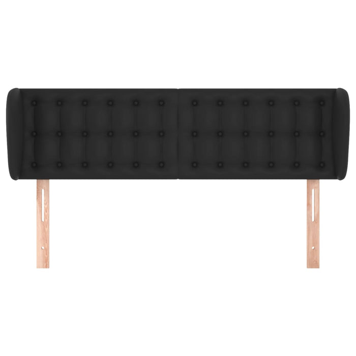 Tăblie de pat cu aripioare negru 147x23x78/88cm piele ecologică - WALTI WALTI