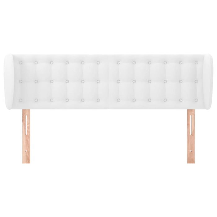 Tăblie de pat cu aripioare, alb, 147x23x78/88cm piele ecologică - WALTI WALTI
