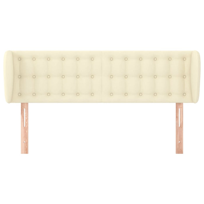 Tăblie de pat cu aripioare crem 147x23x78/88 cm piele ecologică - WALTI WALTI