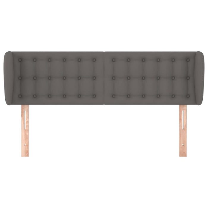 Tăblie de pat cu aripioare gri 147x23x78/88 cm piele ecologică - WALTI WALTI
