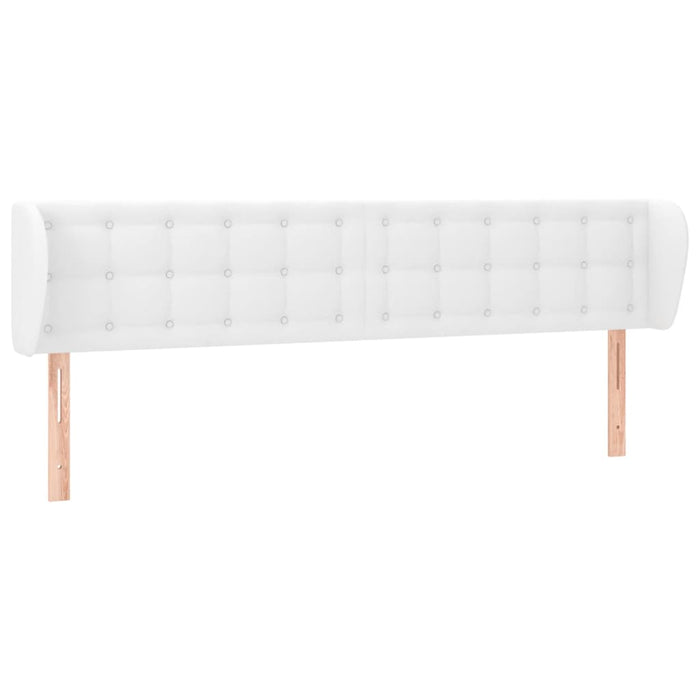 Tăblie de pat cu aripioare alb 163x23x78/88 cm piele ecologică - WALTI WALTI