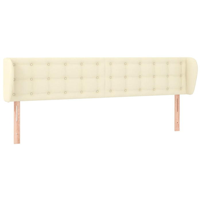 Tăblie de pat cu aripioare crem 163x23x78/88 cm piele ecologică - WALTI WALTI