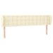 Tăblie de pat cu aripioare crem 163x23x78/88 cm piele ecologică - WALTI WALTI