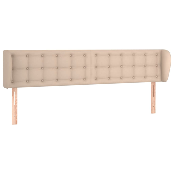 Tăblie pat cu aripioare cappuccino 163x23x78/88cm piele eco WALTI