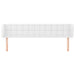 Tăblie de pat cu aripioare alb 183x23x78/88 cm piele ecologică - WALTI WALTI