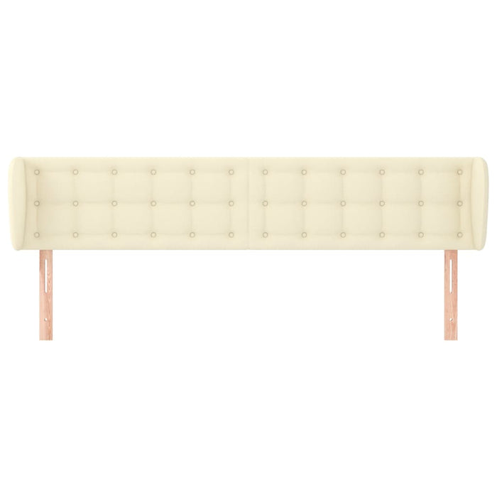 Tăblie de pat cu aripioare crem 183x23x78/88 cm piele ecologică - WALTI WALTI