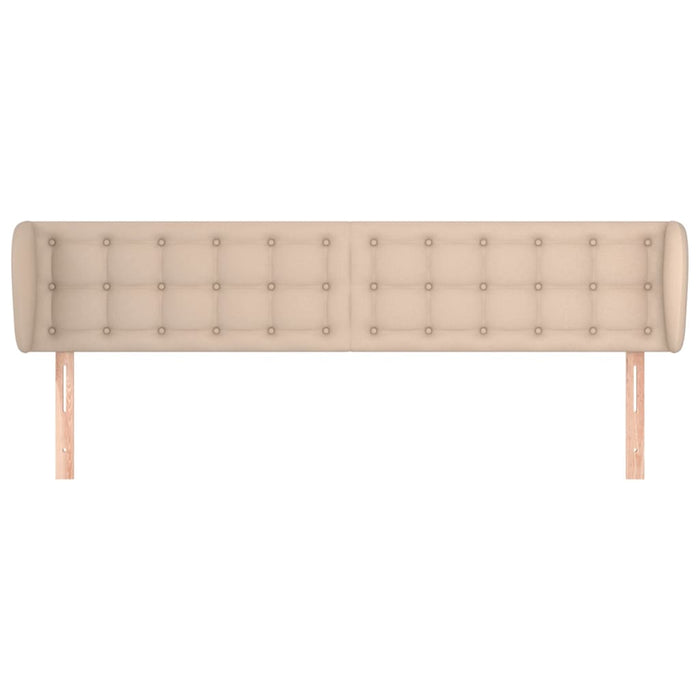 Tăblie pat cu aripioare cappuccino 183x23x78/88 cm piele eco - WALTI WALTI