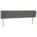 Tăblie de pat cu aripioare gri 203x23x78/88 cm piele ecologică - WALTI WALTI