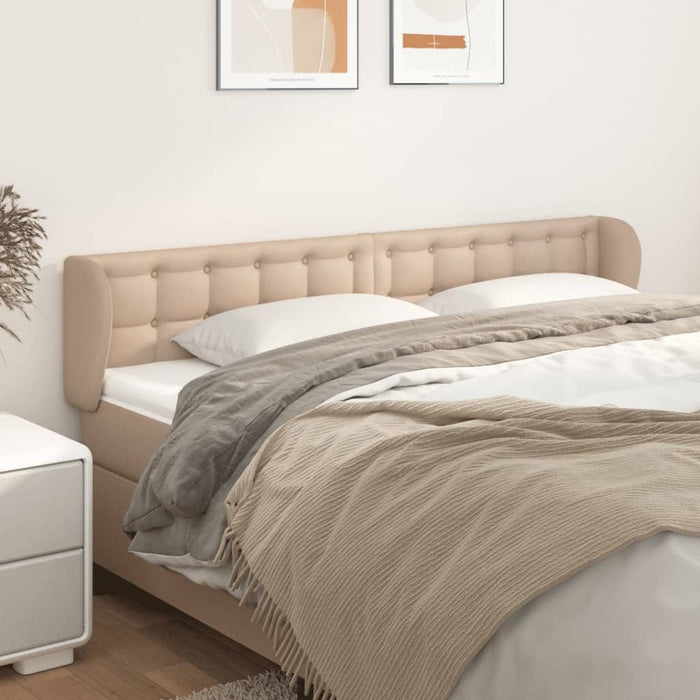 Tăblie pat cu aripioare cappuccino 203x23x78/88cm piele eco - WALTI WALTI