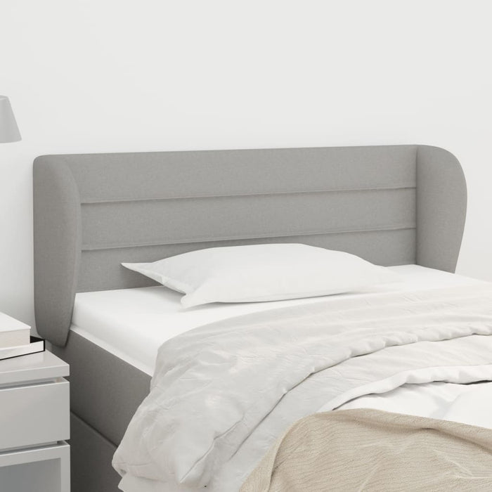 Tăblie de pat cu aripioare gri deschis 93x23x78/88 cm textil - WALTI WALTI