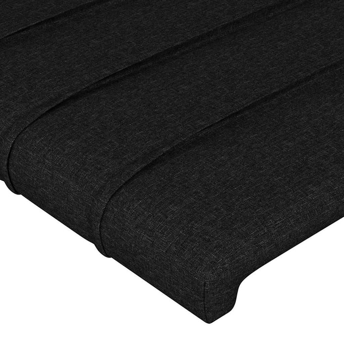Tăblie de pat cu aripioare negru 93x23x78/88 cm textil - WALTI WALTI