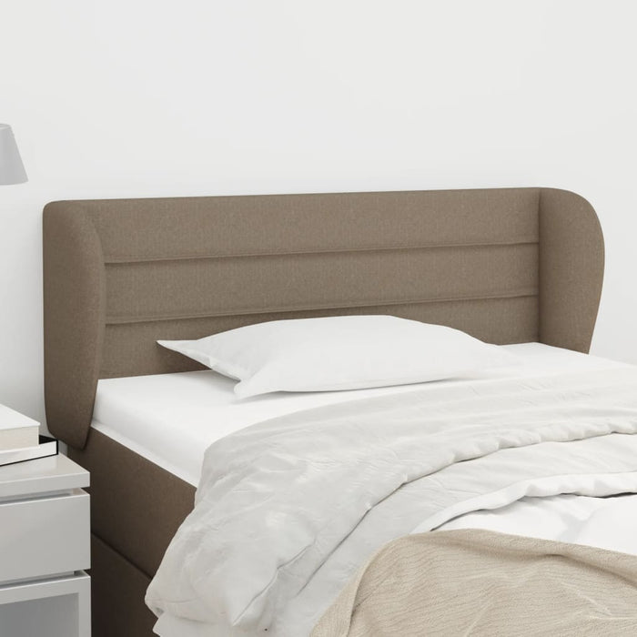 Tăblie de pat cu aripioare gri taupe 93x23x78/88 cm textil - WALTI WALTI
