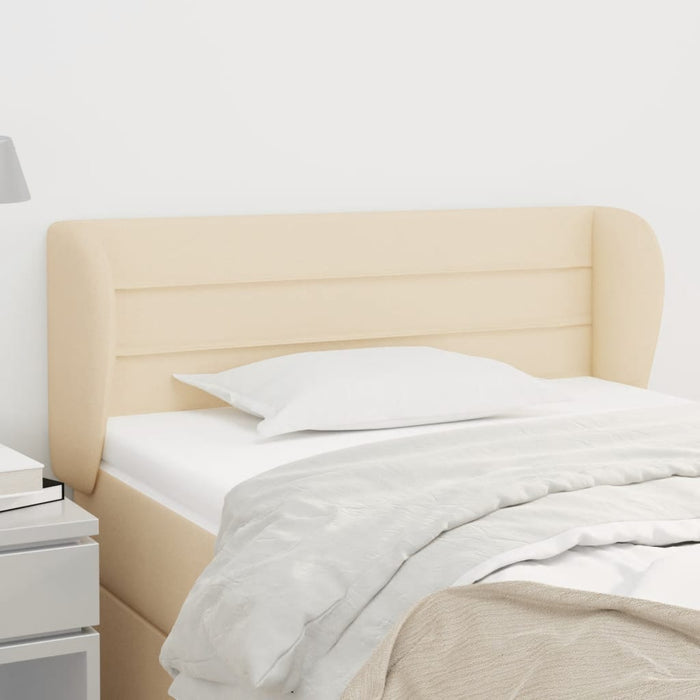 Tăblie de pat cu aripioare crem 93x23x78/88 cm textil - WALTI WALTI