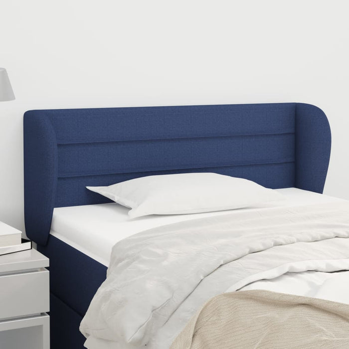 Tăblie de pat cu aripioare albastru 93x23x78/88 cm textil - WALTI WALTI