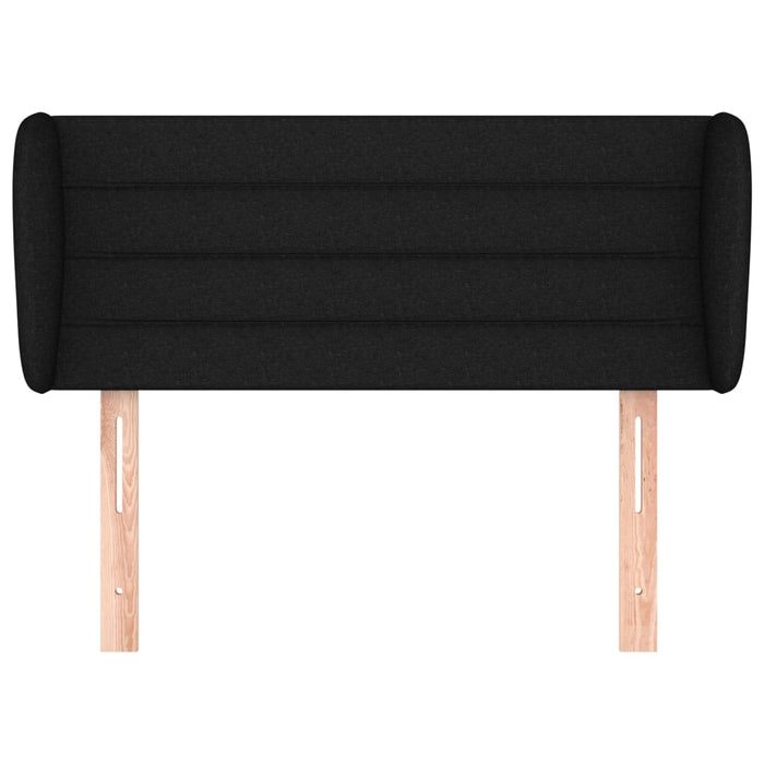 Tăblie de pat cu aripioare negru 103x23x78/88 cm textil - WALTI WALTI