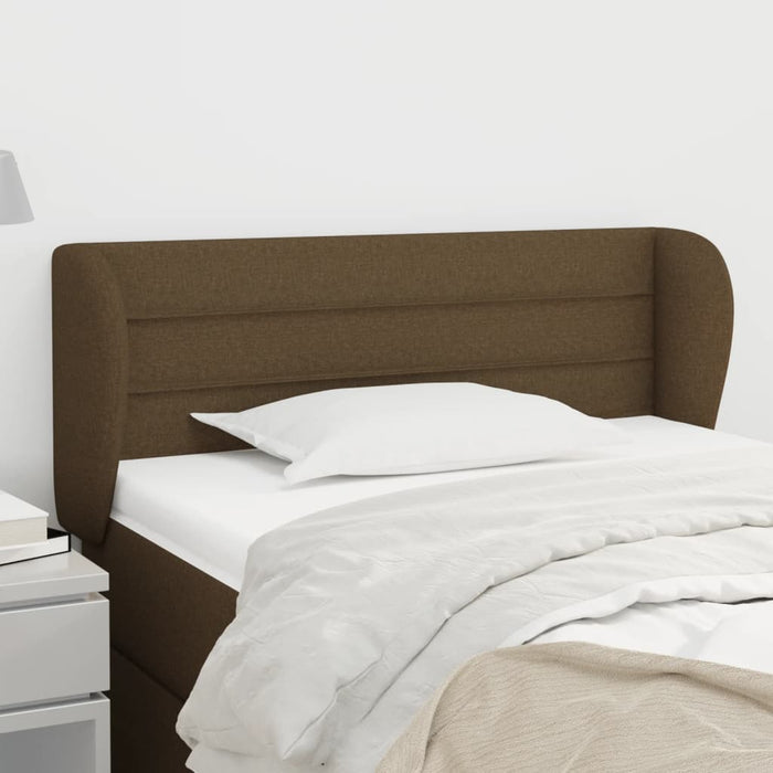 Tăblie de pat cu aripioare maro închis 103x23x78/88 cm textil - WALTI WALTI