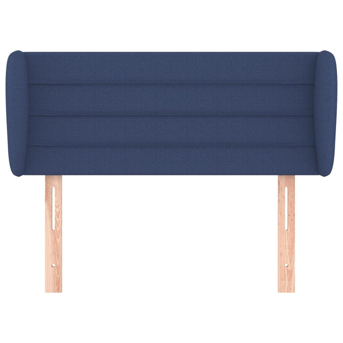 Tăblie de pat cu aripioare, albastru, 103x23x78/88 cm textil - WALTI WALTI