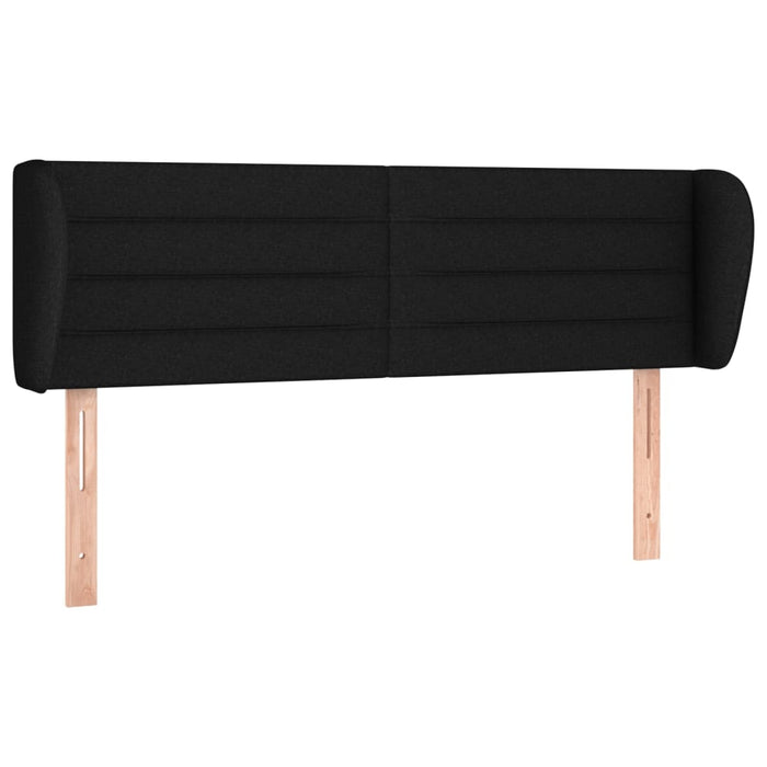 Tăblie de pat cu aripioare negru 147x23x78/88 cm textil - WALTI WALTI