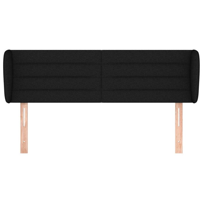 Tăblie de pat cu aripioare negru 147x23x78/88 cm textil - WALTI WALTI