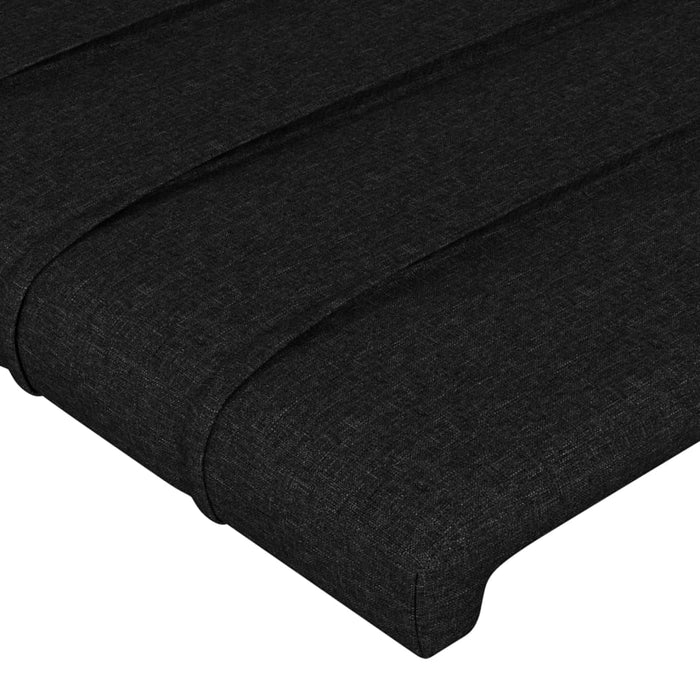 Tăblie de pat cu aripioare negru 147x23x78/88 cm textil - WALTI WALTI