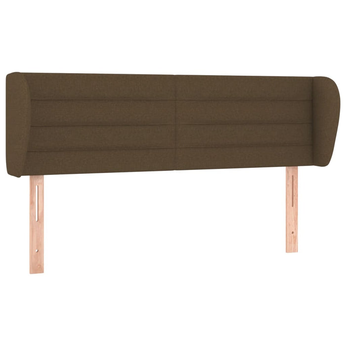 Tăblie de pat cu aripioare maro închis 147x23x78/88 cm textil - WALTI WALTI