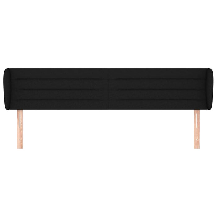 Tăblie de pat cu aripioare negru 163x23x78/88 cm textil - WALTI WALTI