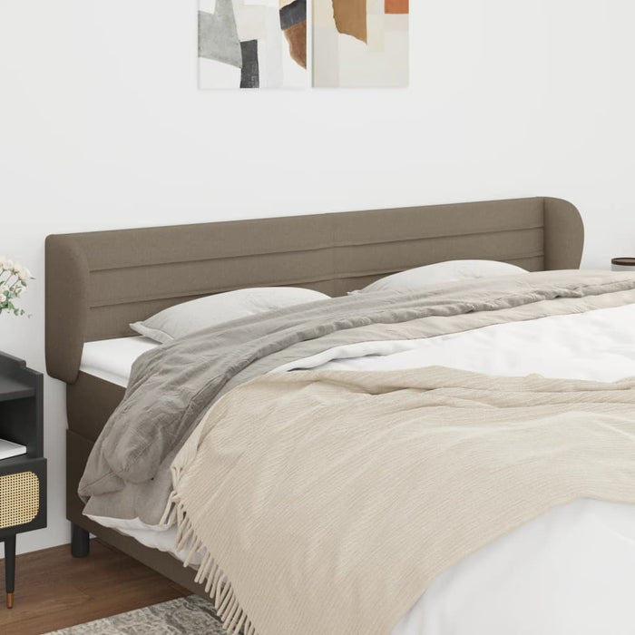 Tăblie de pat cu aripioare gri taupe 163x23x78/88 cm textil - WALTI WALTI