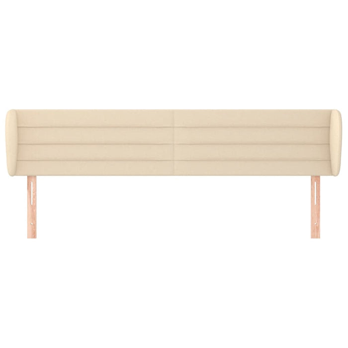Tăblie de pat cu aripioare crem 163x23x78/88 cm material textil - WALTI WALTI