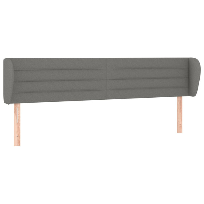 Tăblie de pat cu aripioare gri închis 183x23x78/88 cm textil - WALTI WALTI