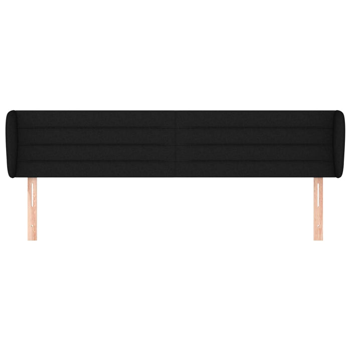 Tăblie de pat cu aripioare negru 183x23x78/88 cm textil - WALTI WALTI
