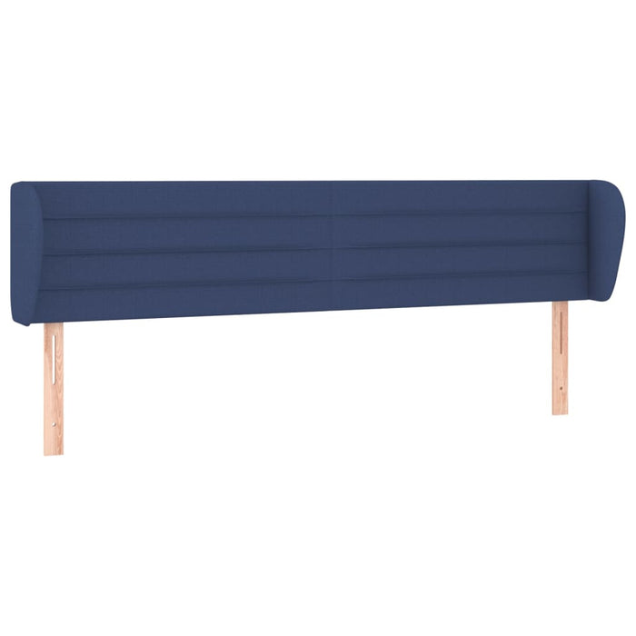 Tăblie de pat cu aripioare, albastru, 183x23x78/88 cm textil - WALTI WALTI