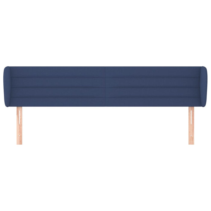 Tăblie de pat cu aripioare, albastru, 183x23x78/88 cm textil - WALTI WALTI