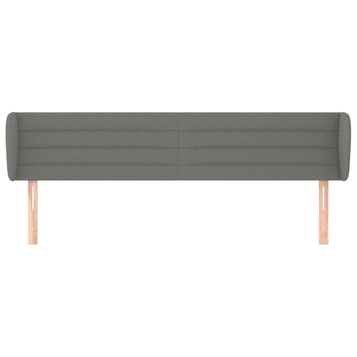 Tăblie de pat cu aripioare gri închis 203x23x78/88 cm textil - WALTI WALTI